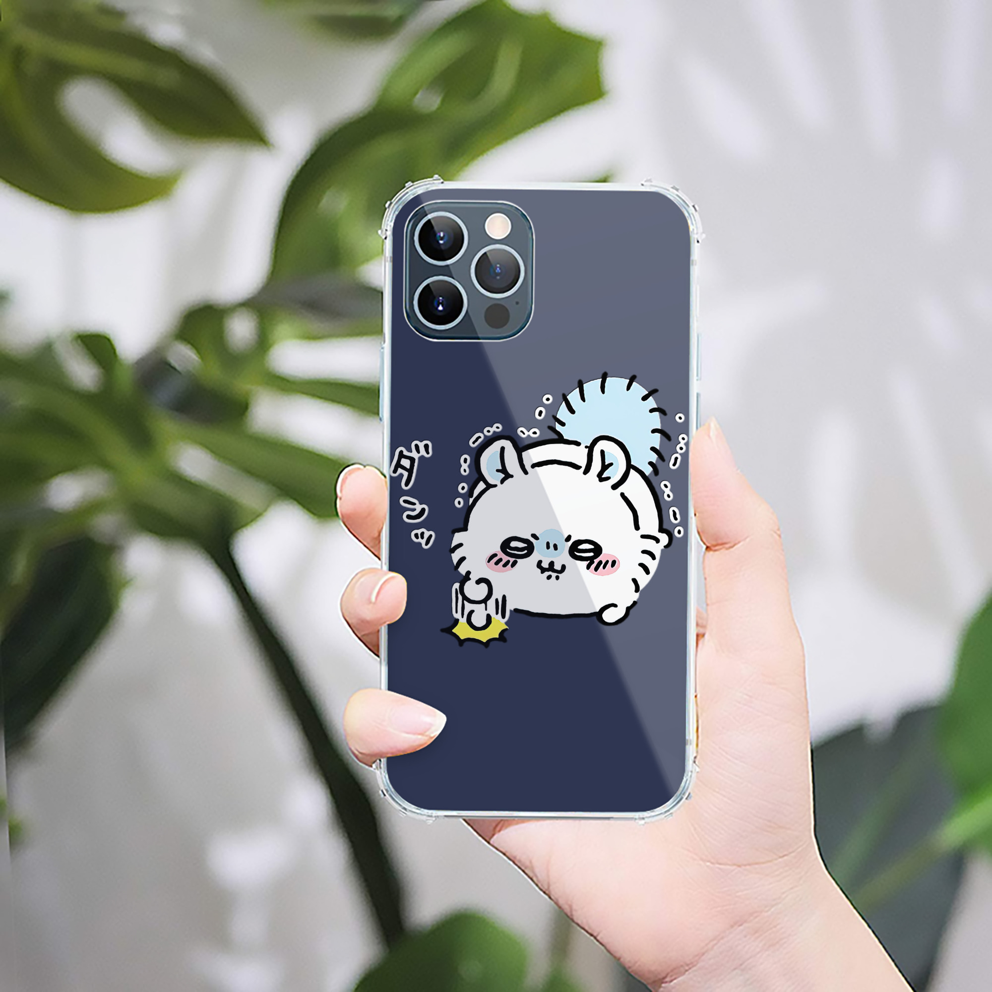 （画像用） ちいかわ モモンガ Chii-kawa Momonga 【iPhone 12シリーズ対応】透明スマホケース（クリアソフトケース）